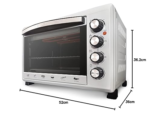 Grunkel HR-38 SILVER Mini Horno 38L, 3 Modos Calor, 2000W, Temporizador, Gris