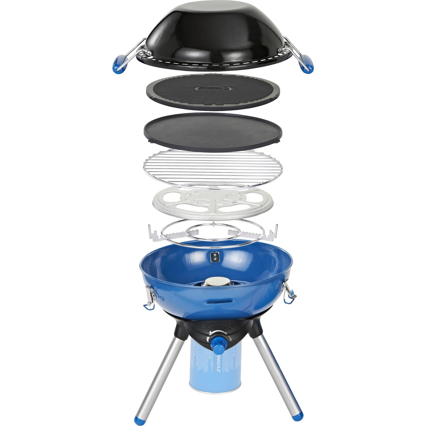 Campingaz Party Grill 400 CV Barbacoa Contacto Gas Natural 2000W, Mesa, Ø36x42cm