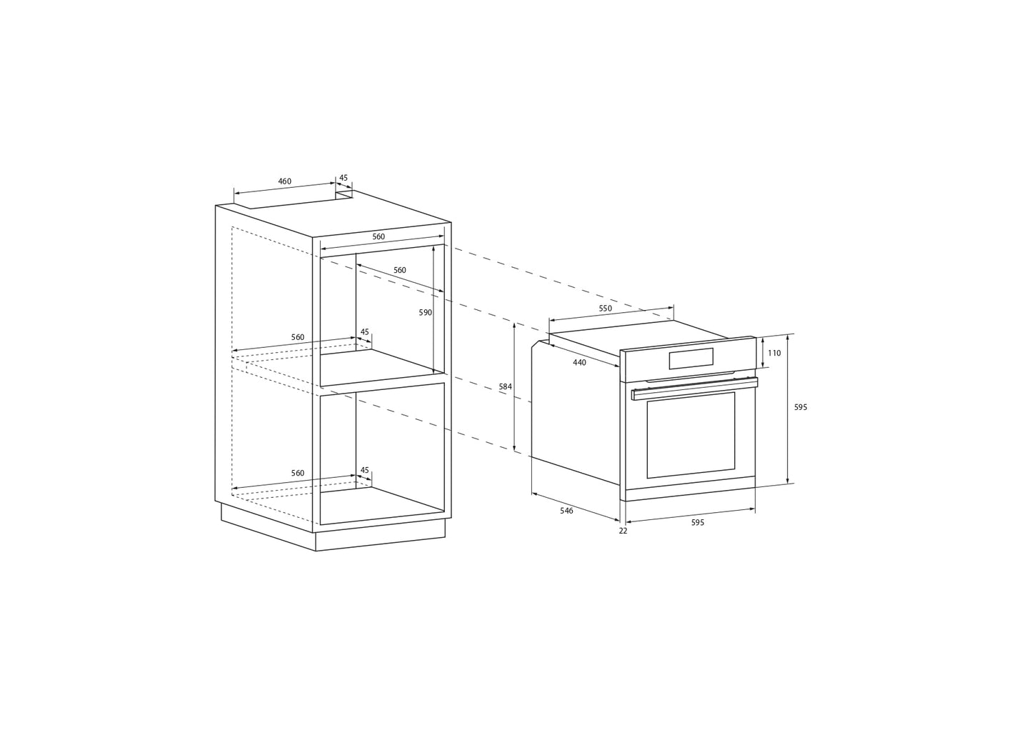 Candy FCP502X - Horno Multifunción 65L - Cristal, Acero Inodidable, Clase A
