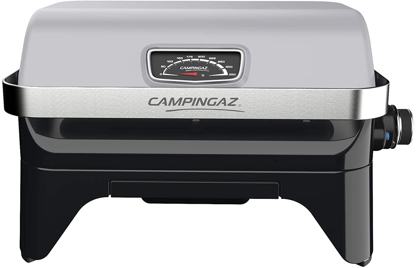 Campingaz Attitude2go CV Barbacoa Gas Portátil Mesa, Poco Humo, Termómetro, Parrilla Hierro Fundido