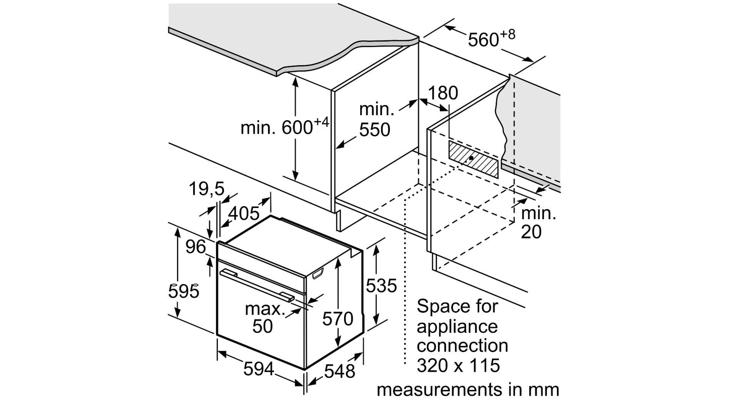 Balay Horno Multifunción 60cm, Aqualisis, Control Confort, Cristal Negro, Modelo 3HB4131X3