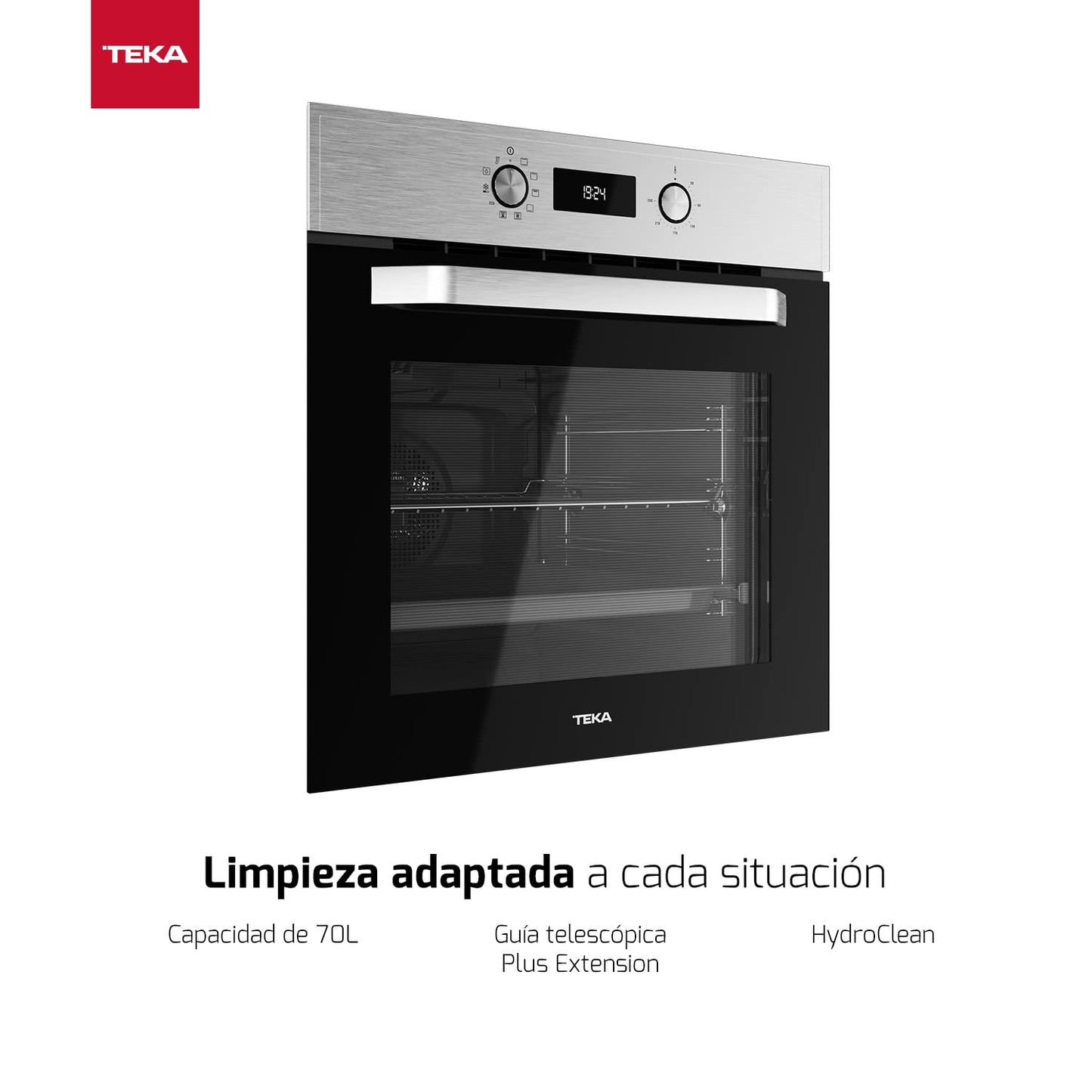 Teka HCB 6535 - Horno Multifunción, con Tecnología Hydroclean ECO, Horno 60 cm, Horno Inox