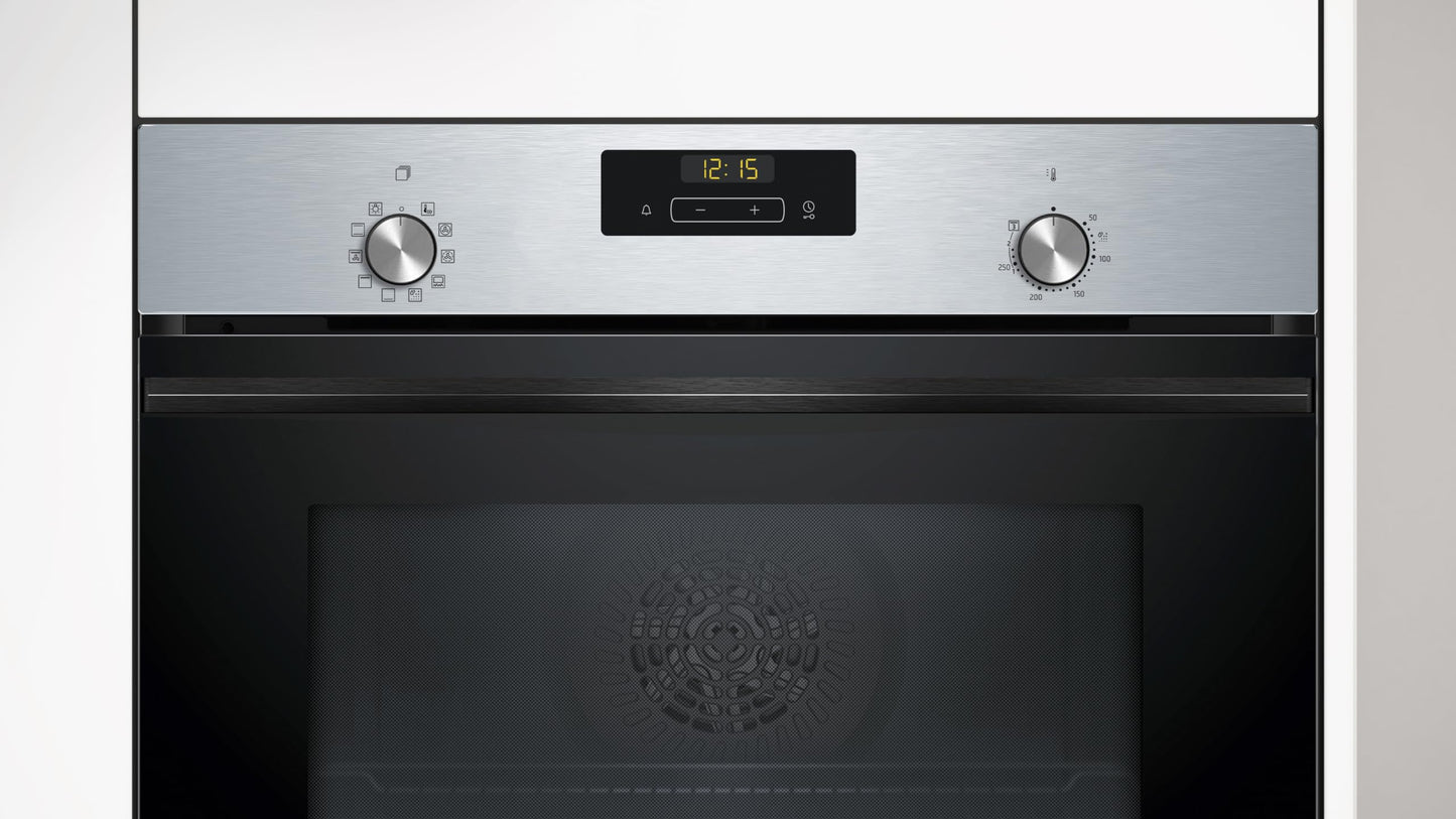 Balay Horno Multifunción 60cm, Aqualisis, Control Confort, Cristal Negro, Modelo 3HB4131X3