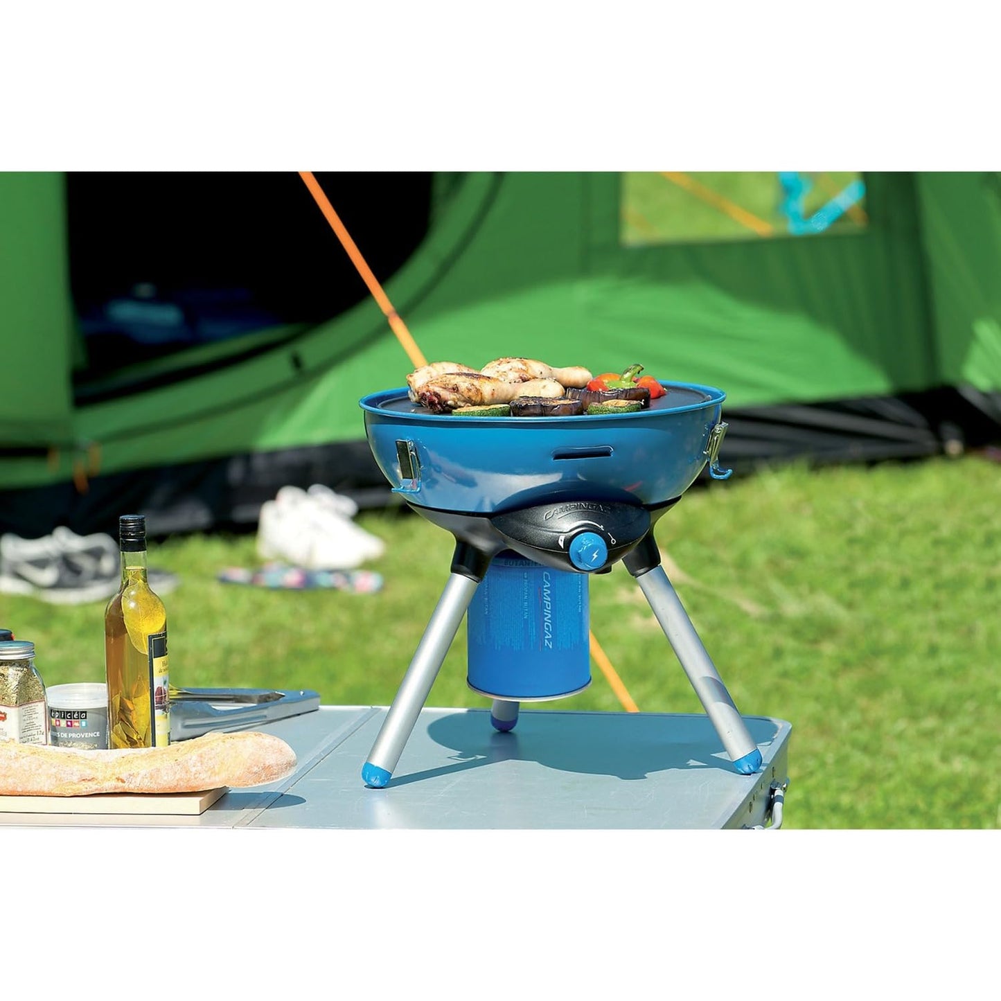Campingaz Party Grill 400 CV Barbacoa Contacto Gas Natural 2000W, Mesa, Ø36x42cm