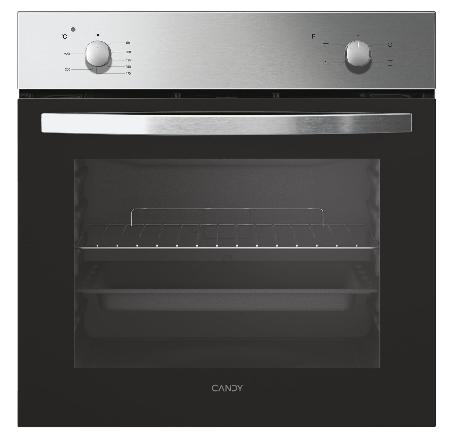 Candy Smart FCS 100 X/E Horno 70L, 4 Funciones, Doble Cristal, Clase A, Inox