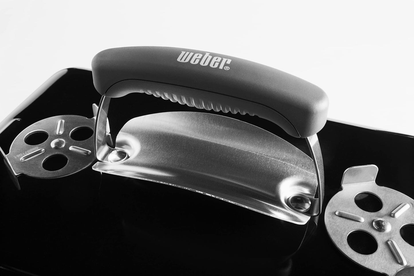 Weber Go-Anywhere Barbacoa Carbón Portátil 42x26cm, Tapa/Cuba Porcelana, Patas Plegables - Negro