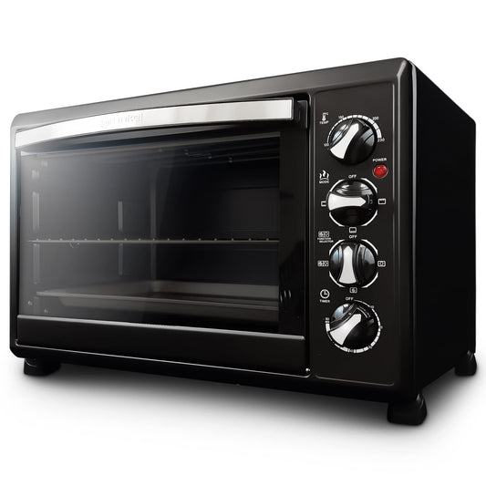 Grunkel HR-38N RM Horno Eléctrico 38L, 2000W, 3 Modos de Calor, Temporizador, Negro