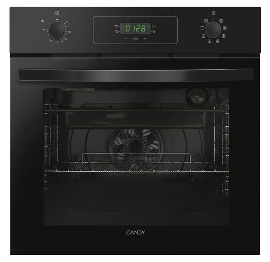 Candy FIDCP N615 L Horno Multifunción 65L, Aquactiva, 8 Funciones, Push&Pull, Negro