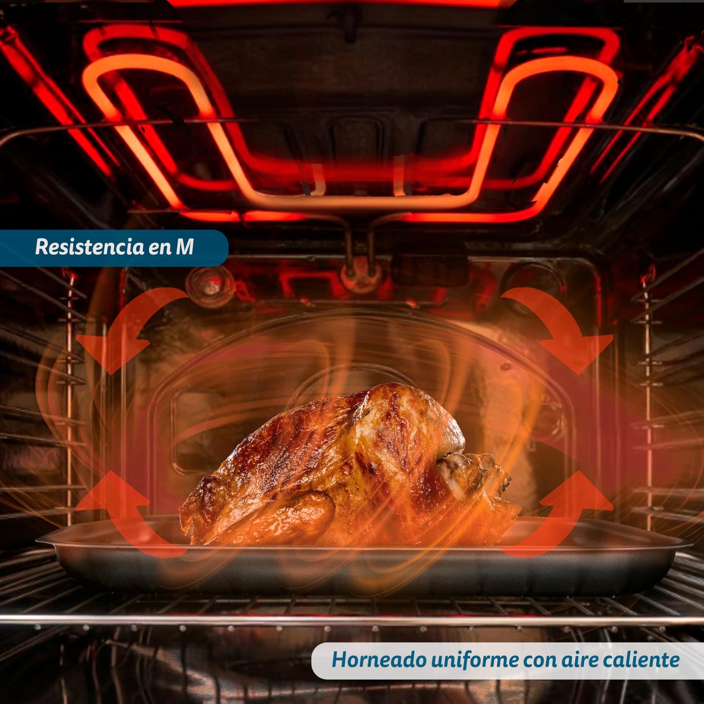 Grunkel HR-38N RM Horno Eléctrico 38L, 2000W, 3 Modos de Calor, Temporizador, Negro