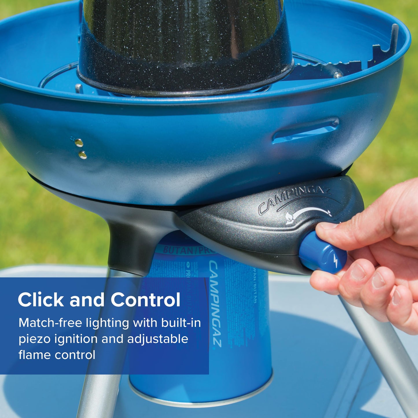 Campingaz Party Grill 400 CV Barbacoa Contacto Gas Natural 2000W, Mesa, Ø36x42cm