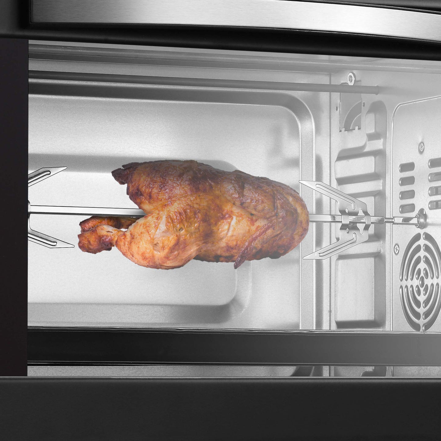 Grunkel HR-48RMRUSTI Horno Sobremesa 48L, Rustidor, 3 Modos Calor, 230ºC, Negro