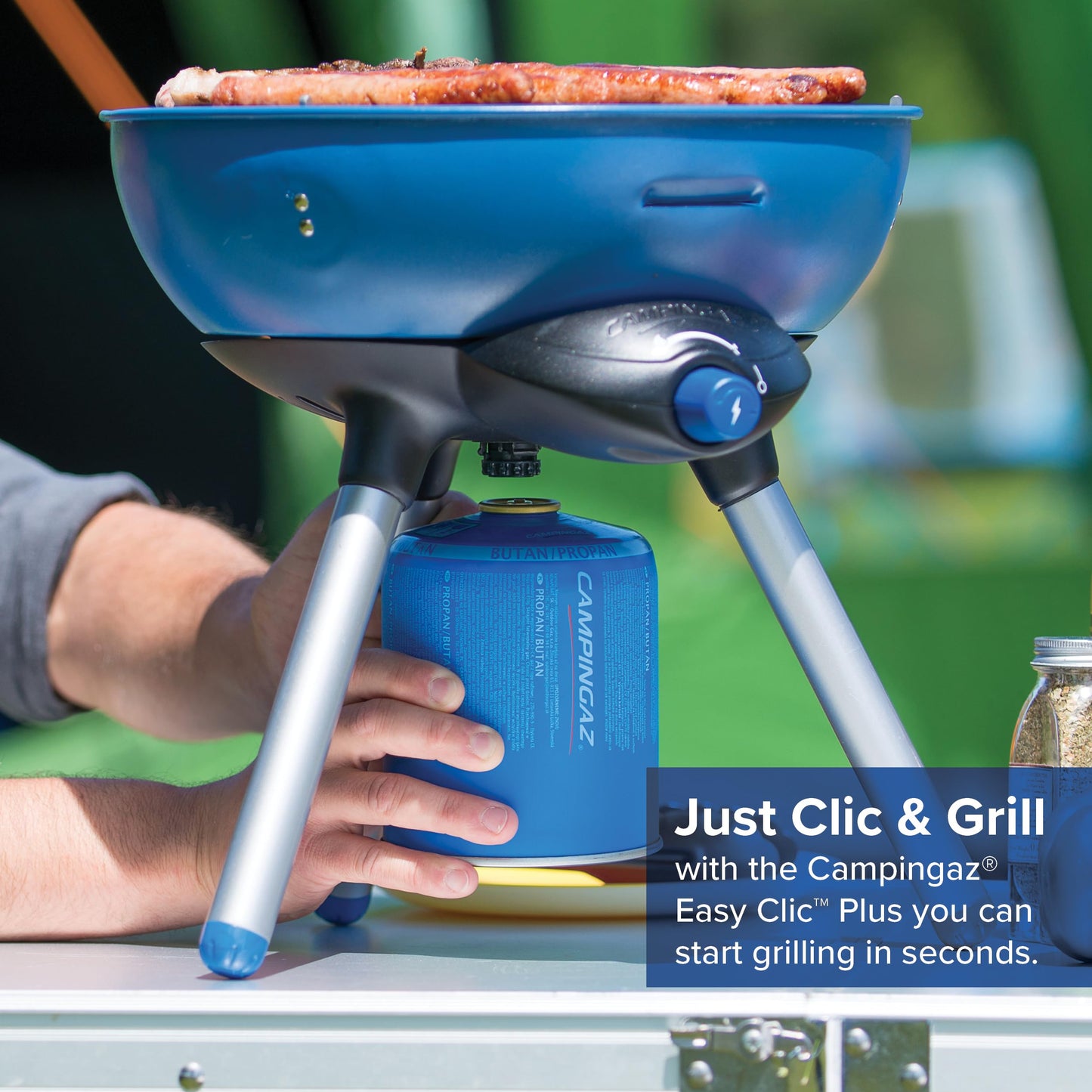 Campingaz Party Grill 400 CV Barbacoa Contacto Gas Natural 2000W, Mesa, Ø36x42cm